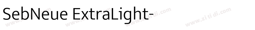 SebNeue ExtraLight字体转换